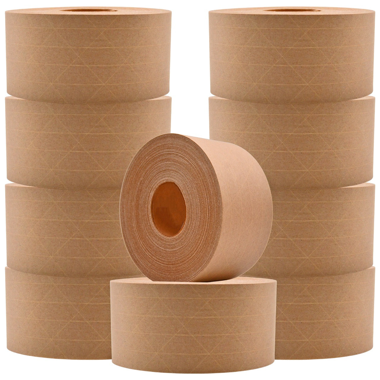 Water Activated Gummed Kraft Paper Tape Fiberglass Reinforced