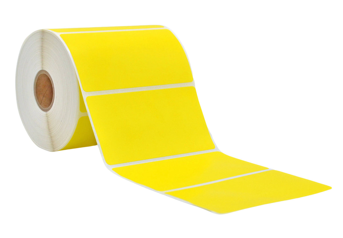 Direct Thermal Labels Yellow Nametag Label Rolls - 4"x 2"