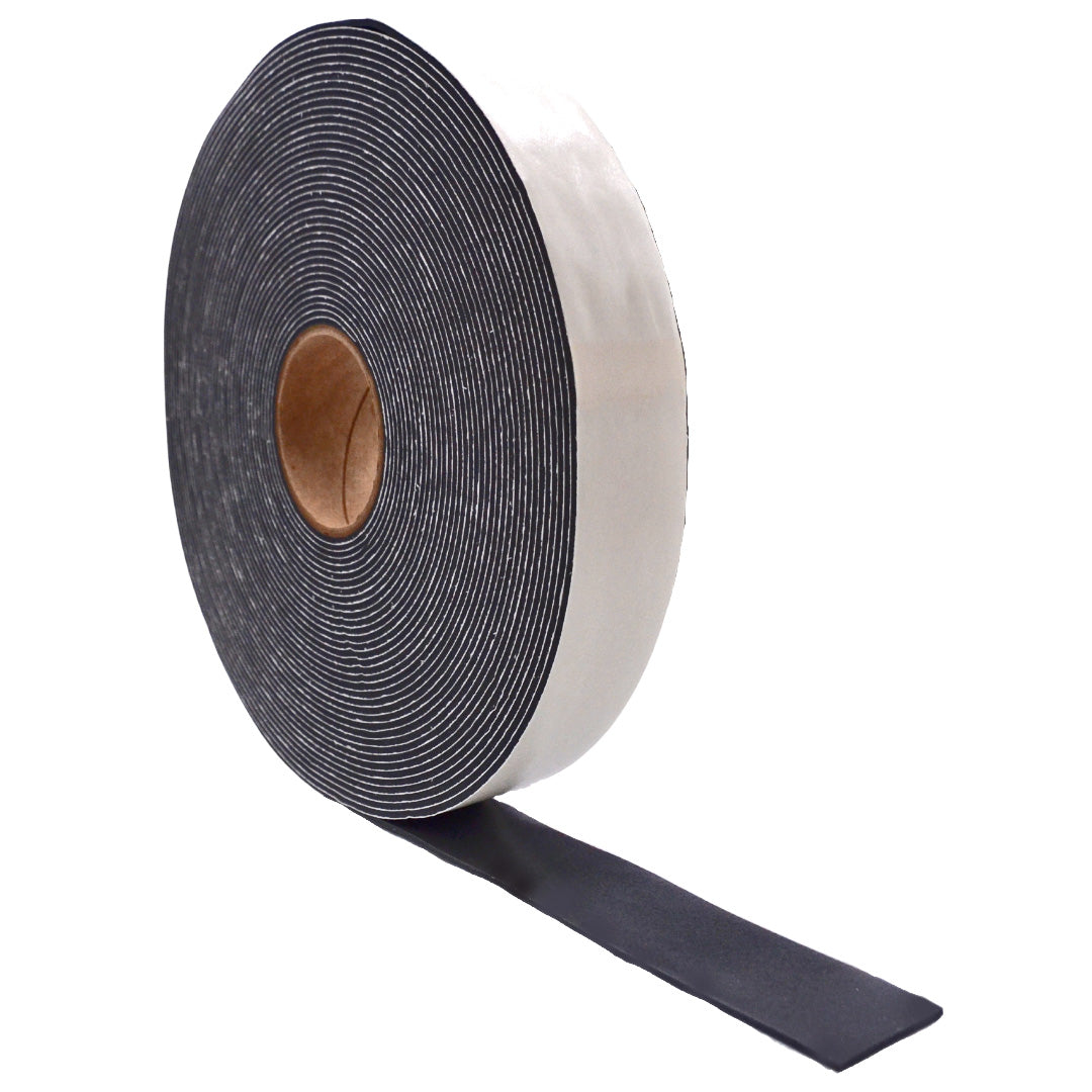 PVC Low Density Foam Tape - Black, Weatherstrip Seal for Windows and Doors