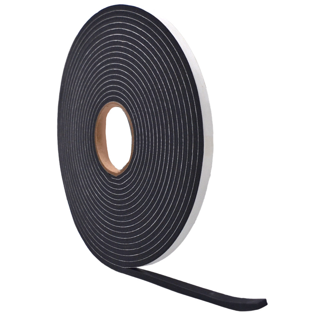 PVC Low Density Foam Tape, Gray - Weatherstrip Seal for Windows and Doors