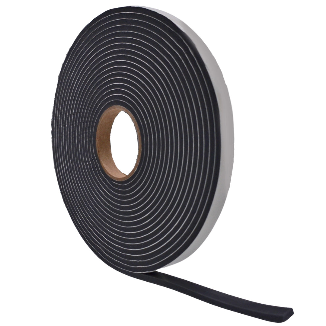 PVC Low Density Foam Tape, Gray - Weatherstrip Seal for Windows and Doors
