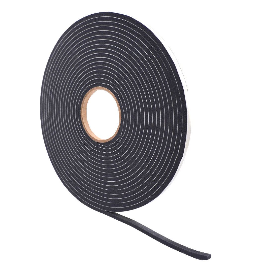 PVC Low Density Foam Tape, Gray - Weatherstrip Seal for Windows and Doors