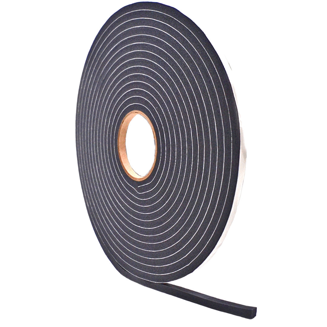 PVC Low Density Foam Tape, Gray - Weatherstrip Seal for Windows and Doors