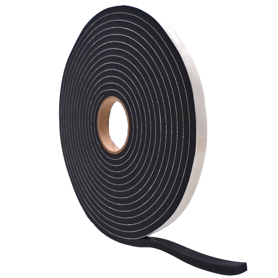 PVC Low Density Foam Tape, Gray - Weatherstrip Seal for Windows and Doors