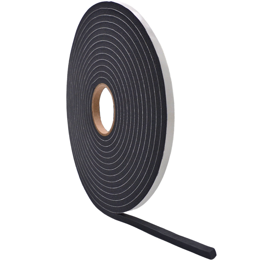 PVC Low Density Foam Tape, Gray - Weatherstrip Seal for Windows and Doors