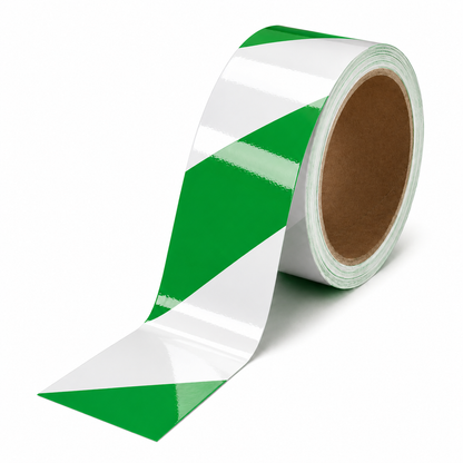 Laminated Vinyl Striped Warning Tape | 7 Mil
