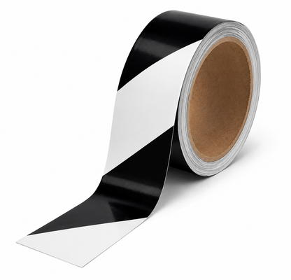 Vinyl Striped Warning Tape | 7 Mil