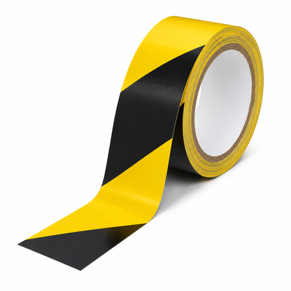 Vinyl Striped Warning Tape | 6 Mil