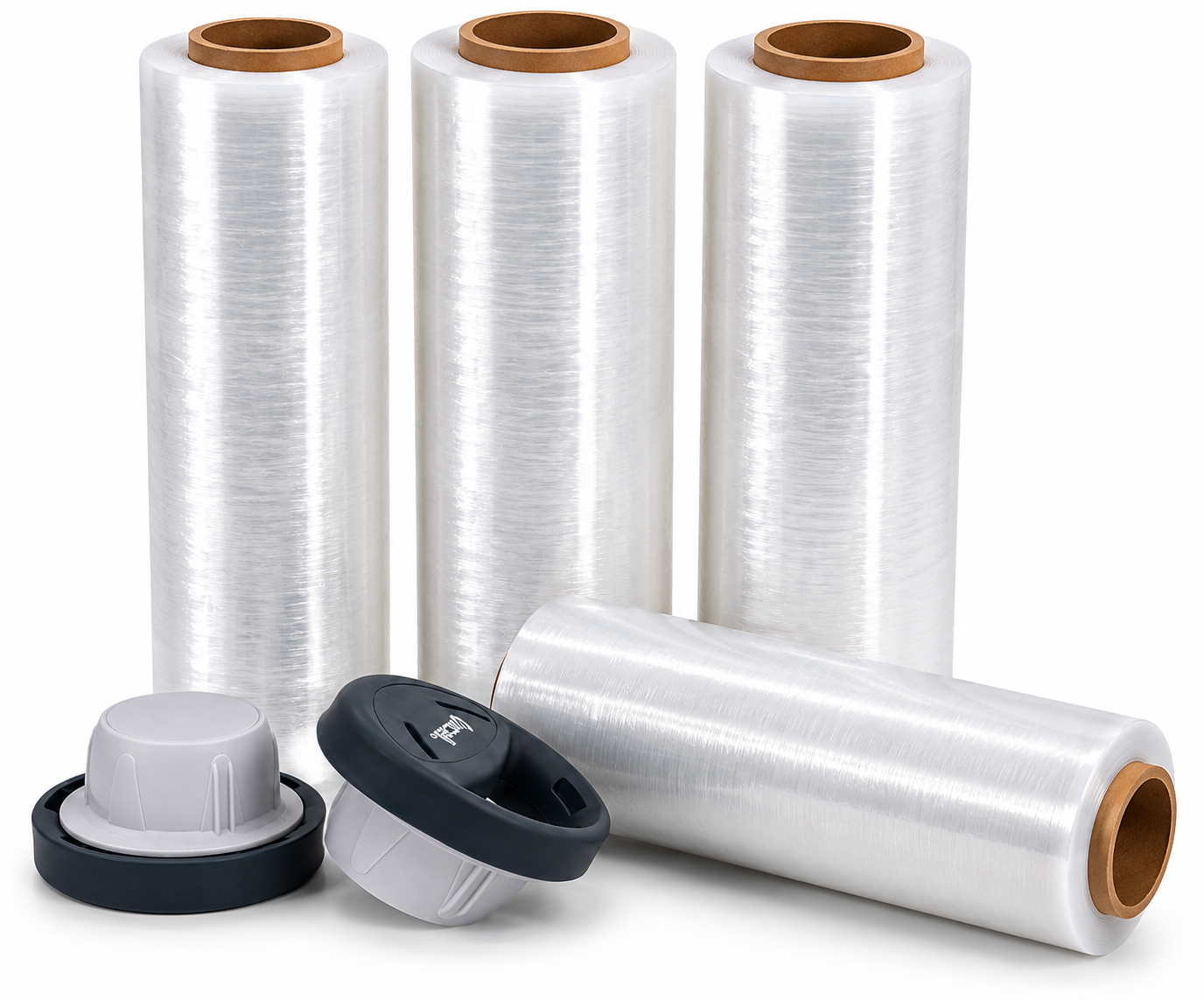Clear Stretch Wrap with Extended Handle | 80 Gauge x 1000 Feet