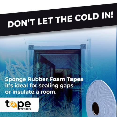 PVC Low Density Foam Tape, Gray - Weatherstrip Seal for Windows and Doors