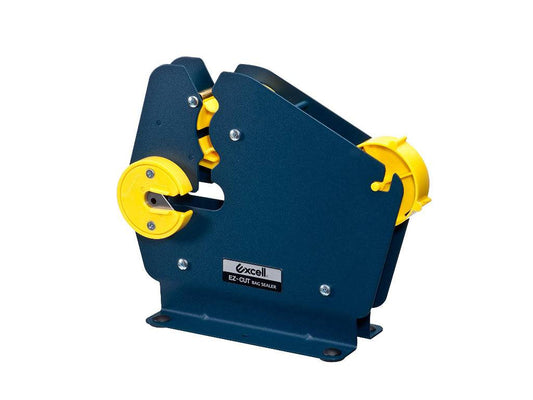 Metal Constructed Wide Neck Poly Bag Sealer Taper Dispenser with Trimmer Blade - Fits Up to 3/4 Inch Tape