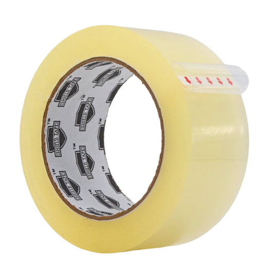 Clear Carton Sealing Tape - 1.9 Mil, Solvent-Based Acrylic Adhesive