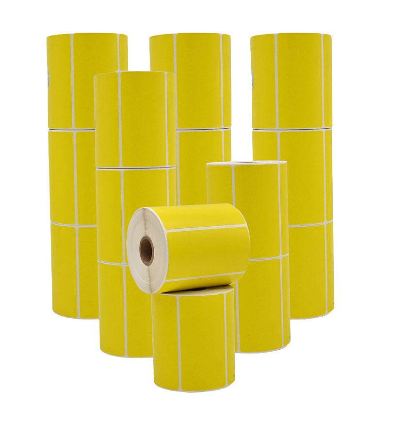 Direct Thermal Labels Yellow Nametag Label Rolls - 4"x 2"