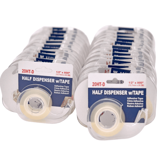 Office Stationery Tape on Half Dispenser, Clear
