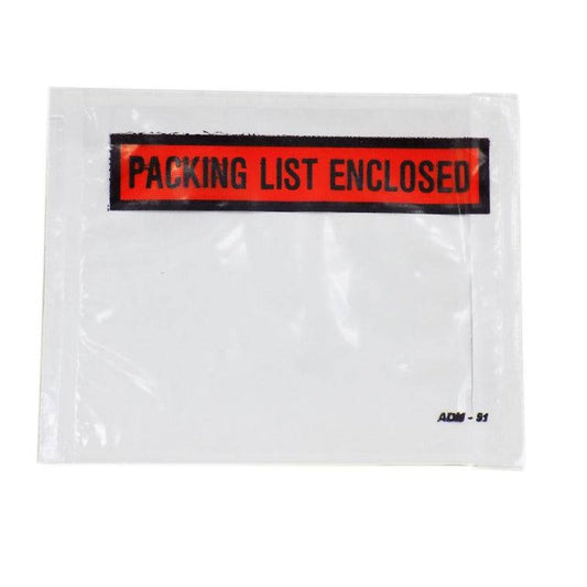 Pressure Sensitive Envelope "Packing List Enclosed" - 7.5"x5.5" (Pack of 1000)